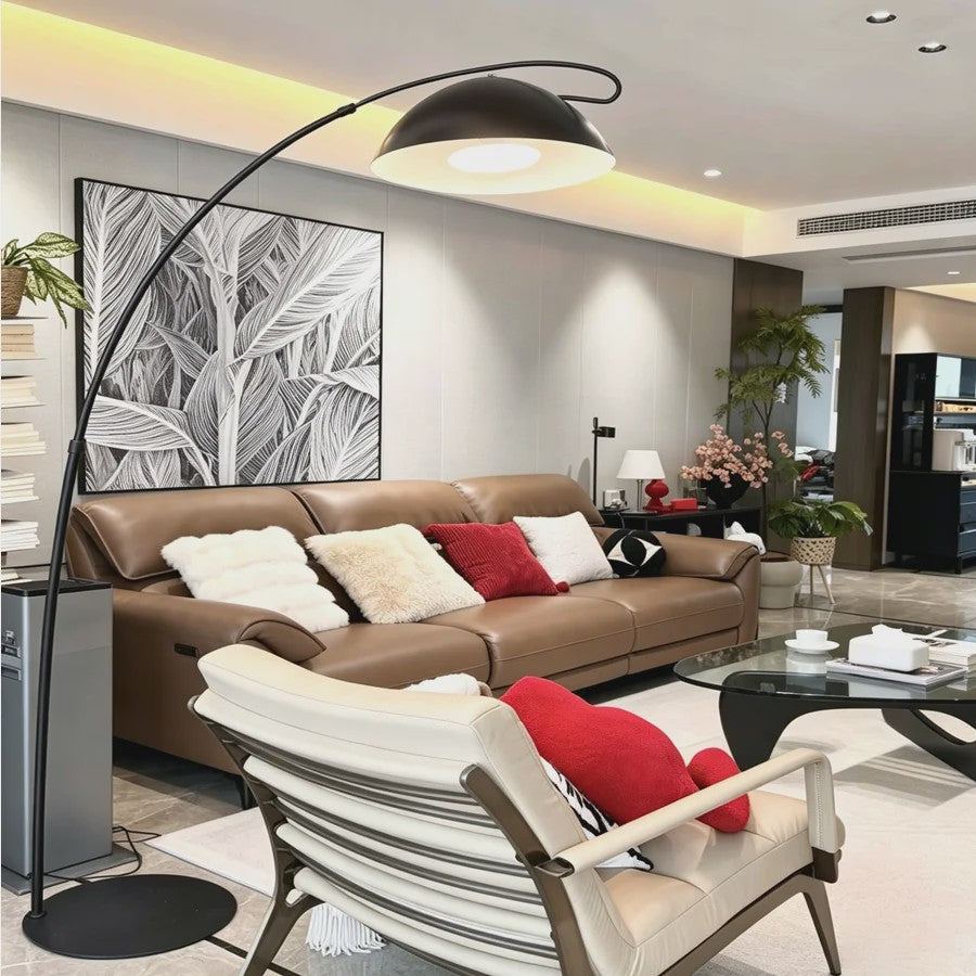 Moderne LED Boog Vloerlamp - Dimbare Stijlvolle Verlichting voor Woonkamer & Slaapkamer