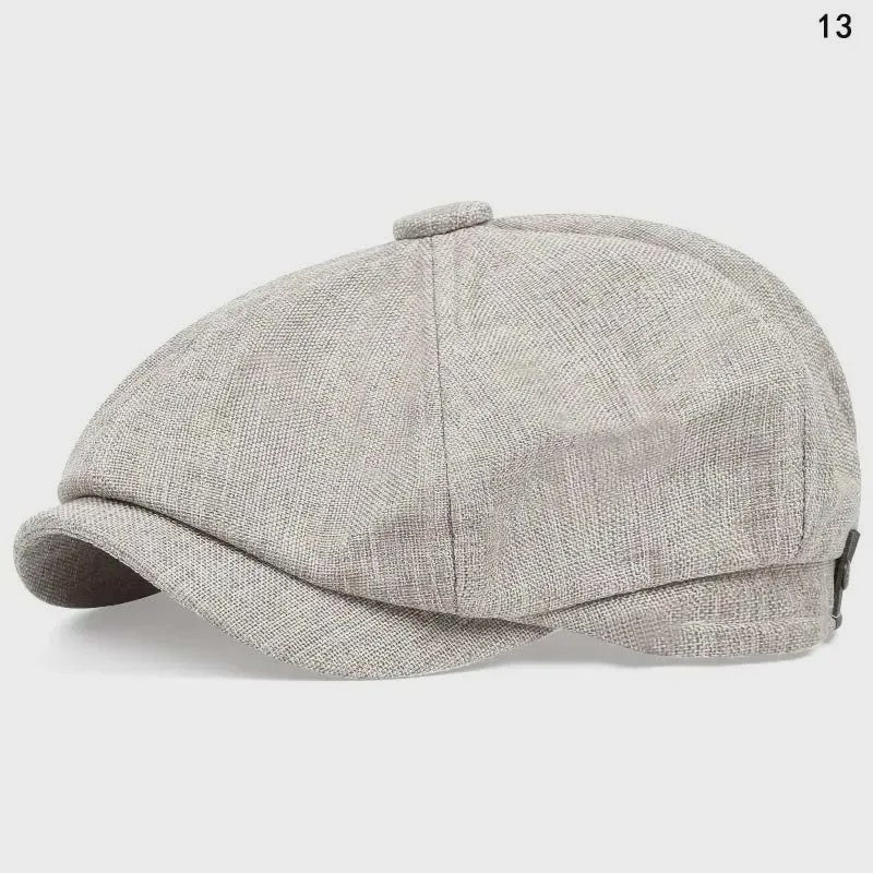 Unisex Retro Pet met Platte Klep - Peaky Blinders Stijl Herfst/Lente