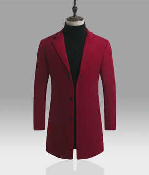 Herentrenchcoat Wolmix - Stijlvolle Lange Winterjas voor Heren
