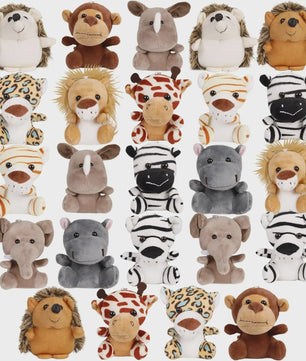 12-36 Stuks Kleine Safari Knuffeldieren - 12cm Jungle Dieren Pluche Speelgoed voor Feestjes & Cadeaus