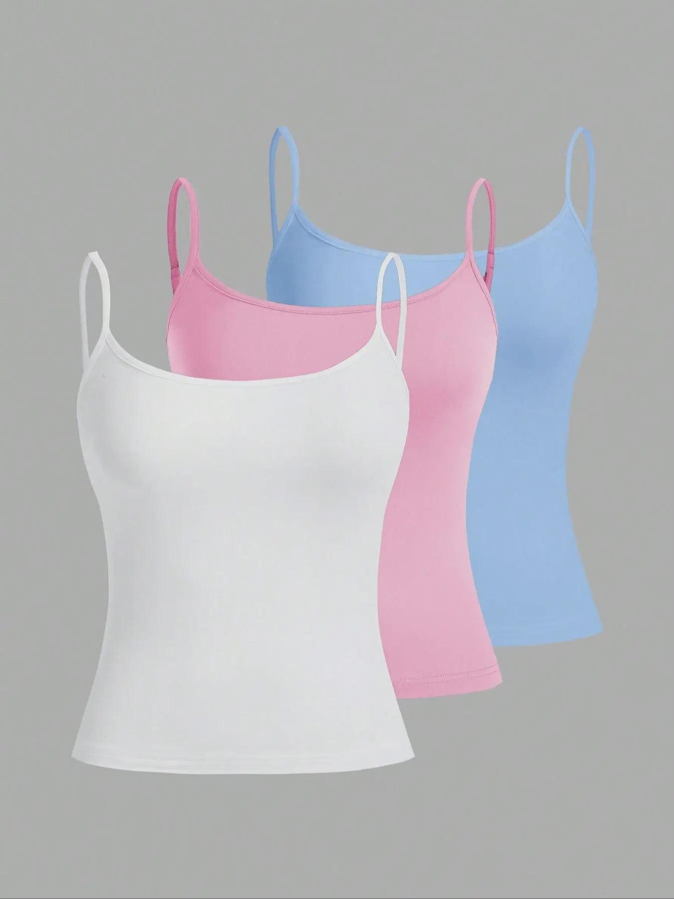 Set van 3 Basic Camisoles met Verstelbare Bandjes - Zomer Essential