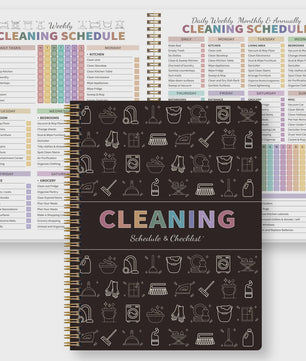 Huishoudplanner & Schoonmaak Checklist Boek - Dagelijks, Wekelijks, Maandelijks