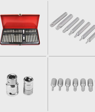 40-delige Torx Hex Spline Bit Socket Set met Werkhandschoenen en Opbergkoffer