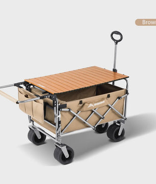 Klapbare Campingwagen met Tafelblad - Grote Capaciteit & All-Terrain Wielen