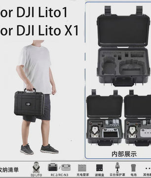 Waterdichte en Schokbestendige Opbergkoffer voor DJI Lito X1 Drone - Draagbaar & Veilig