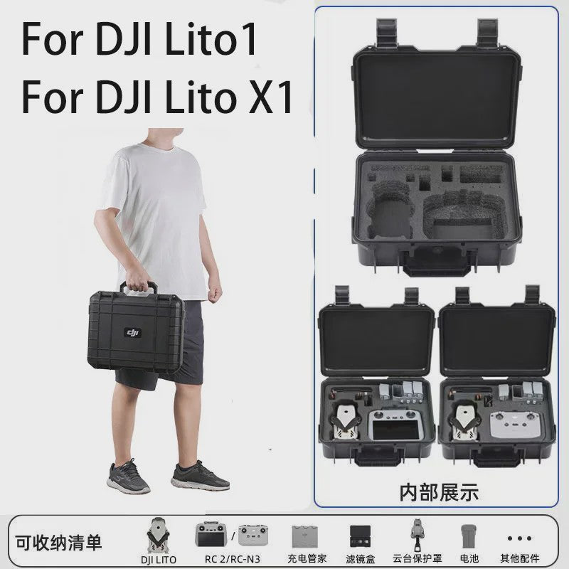Waterdichte en Schokbestendige Opbergkoffer voor DJI Lito X1 Drone - Draagbaar & Veilig