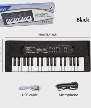 37 Toetsen Kinder Keyboard met Microfoon - Oplaadbaar Muziek Speelgoed