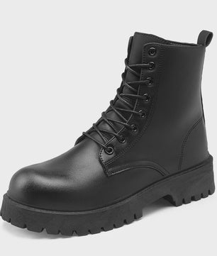 Unisex Leren Hoge Laarzen - Vier Seizoenen, Anti-slip & Comfortabel