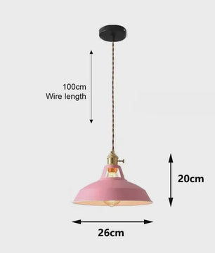 Retro Industriële Kleurrijke Hanglamp - Vintage Sfeer voor Keuken & Restaurant
