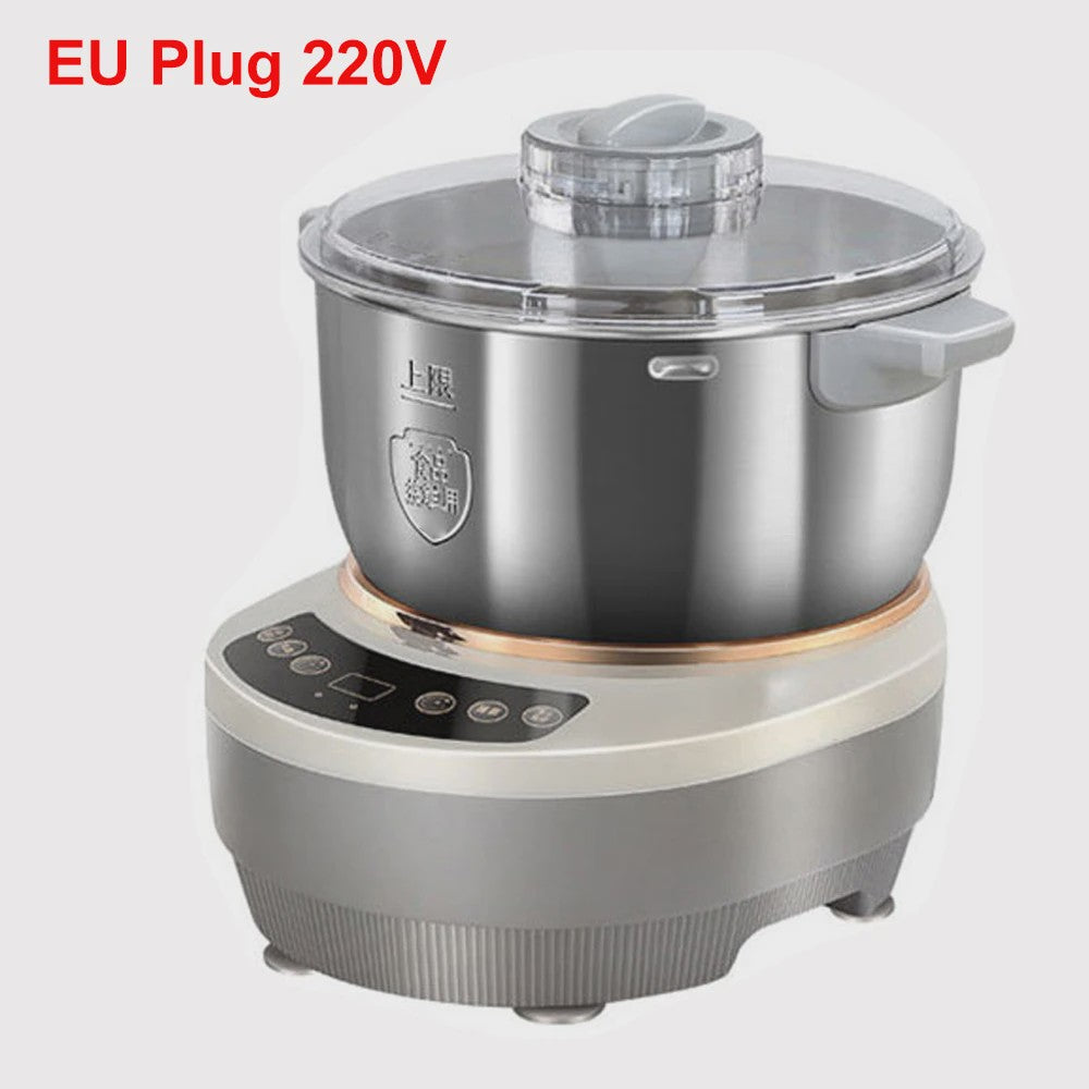 7L RVS Deegmixer met Rijsmogelijkheid - Krachtige Deegkneder voor Brood & Pizza