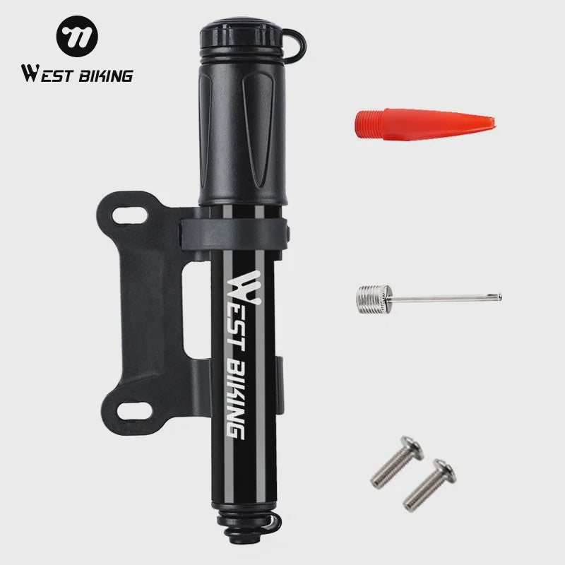 WEST BIKING Mini Fietspomp 100PSI Aluminium - Schrader & Presta Ventiel