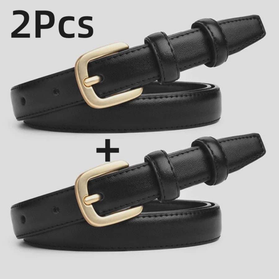 2-Pack Casual Dames Riemen met Naaldbuckle - Stijlvol & Hoogwaardig voor Dagelijks Gebruik
