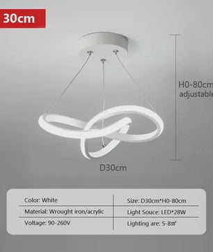 Moderne Scandinavische LED Plafondlamp - Stijlvolle Hanglamp voor Woonkamer, Eetkamer & Slaapkamer