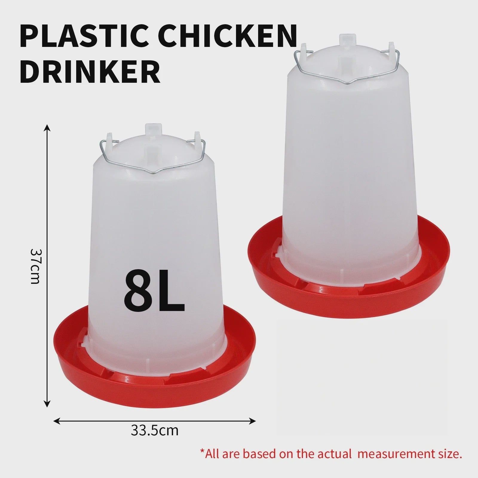 Automatische Kippen Drinkbak - Plastic Voederapparaat - Diverse Maten (1L t/m 18L)