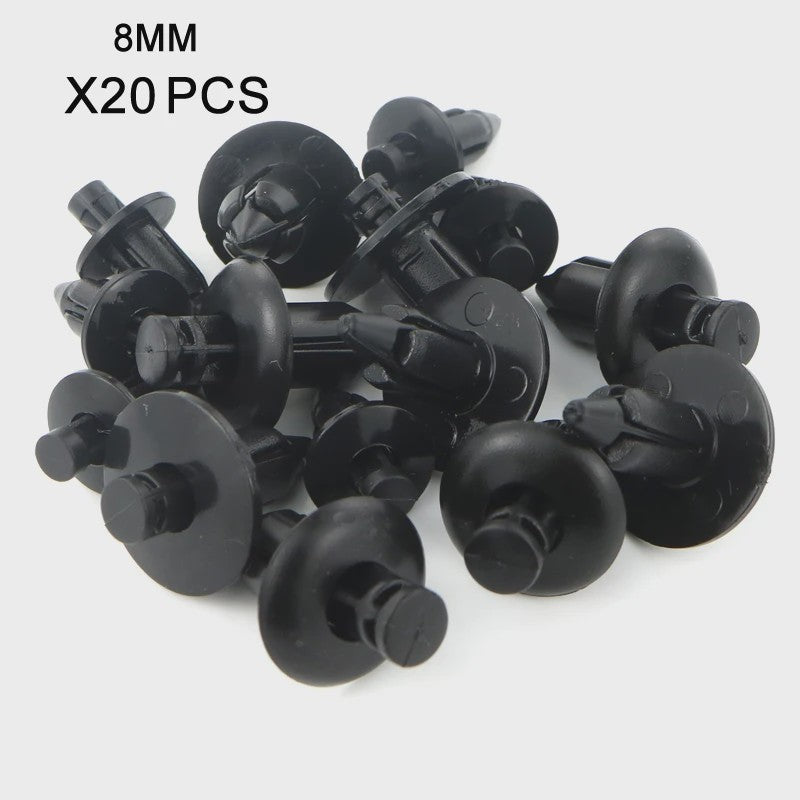 20x Kunststof Push Clips voor Motor Kuipdelen - 6mm, 7mm, 8mm
