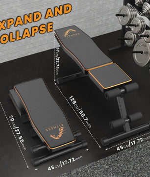 Opvouwbare Fitness Bank Verstelbaar - Multifunctioneel met Trekkoorden