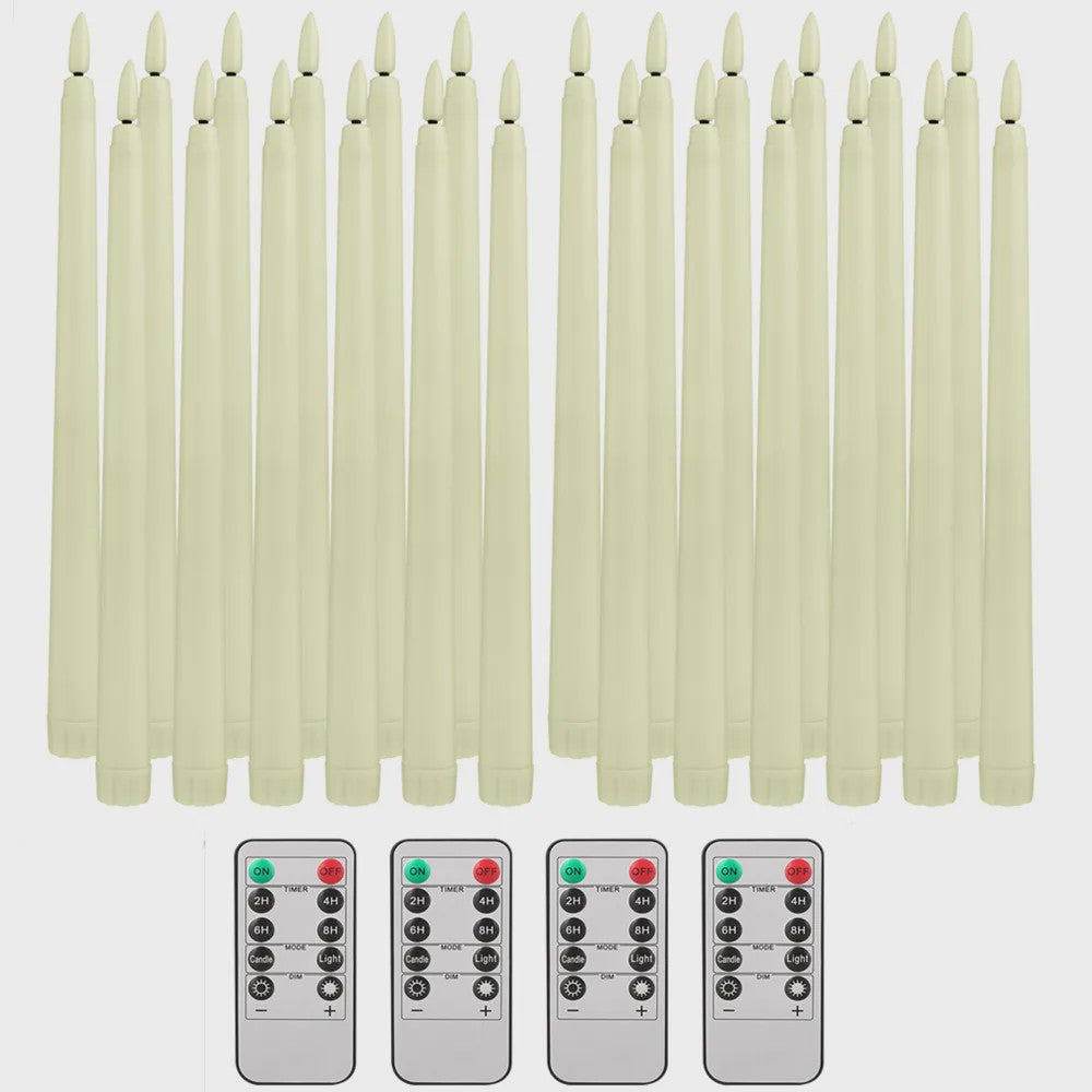 LED Flakkerende Taper Kaarsen 11 inch met Afstandsbediening - Sfeervol en Veilig