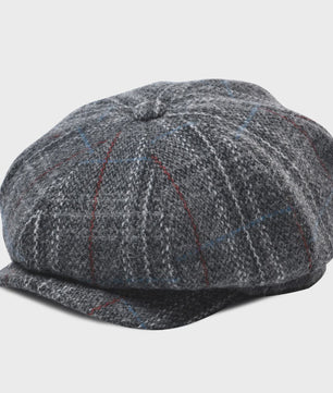 Stijlvolle Heren Herringbone Tweed Flat Cap - Britse Retro Newsboy Pet