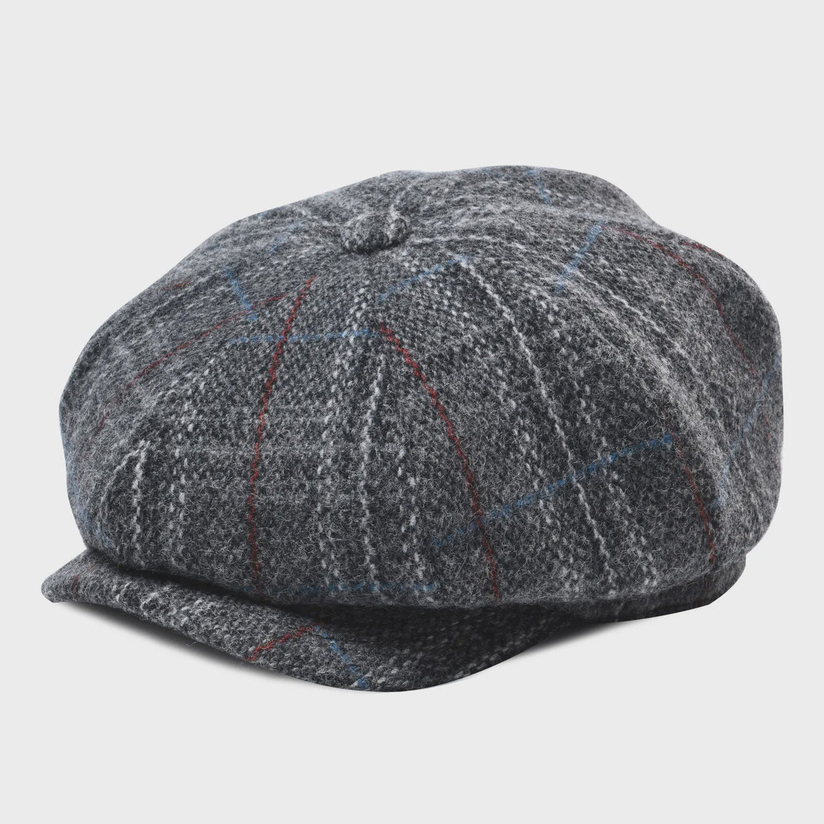 Stijlvolle Heren Herringbone Tweed Flat Cap - Britse Retro Newsboy Pet
