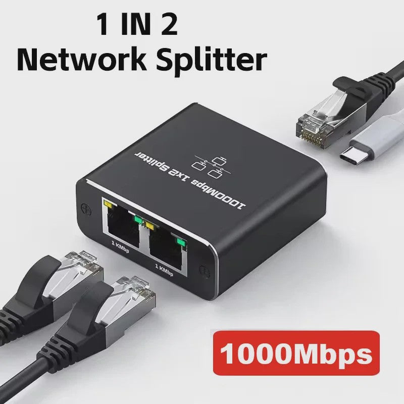 Gigabit Ethernet Splitter 1000Mbps - Breid uw netwerk uit naar 4 apparaten