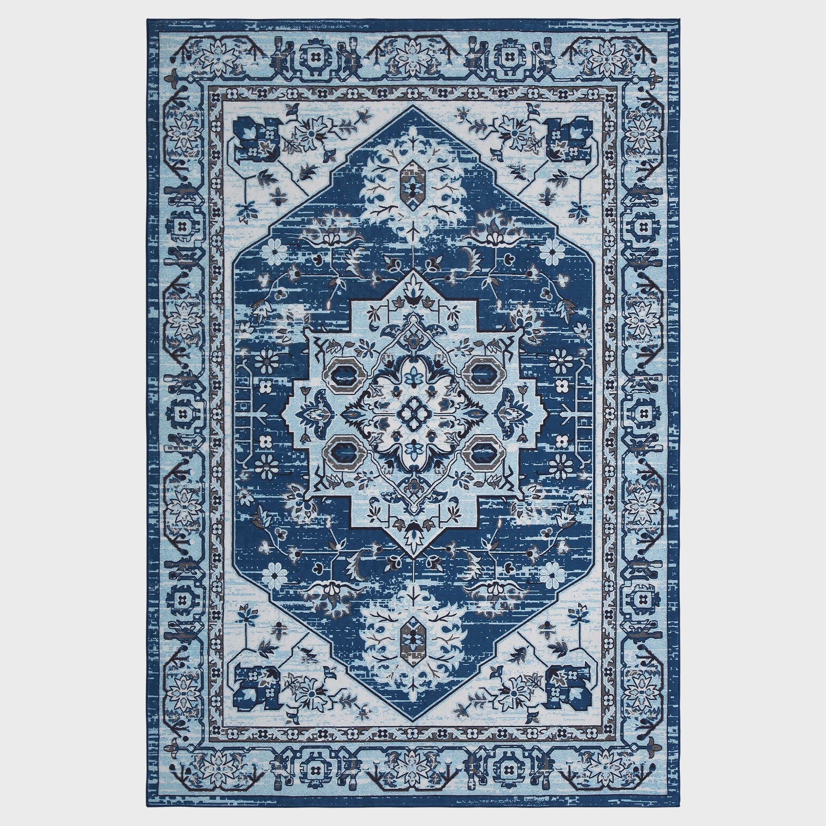 Wasbare Vintage Vloerkleed met Perzisch Design - Antislip & Laagpolig