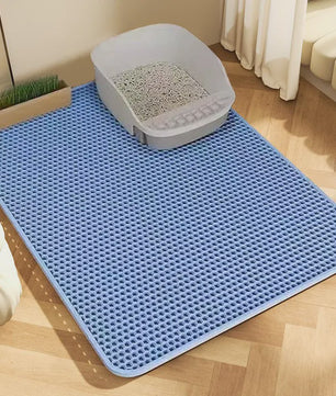 Dubbellaags Kattenbakmat - Waterdicht EVA, Vangt Grit op, Makkelijk Schoon te Maken