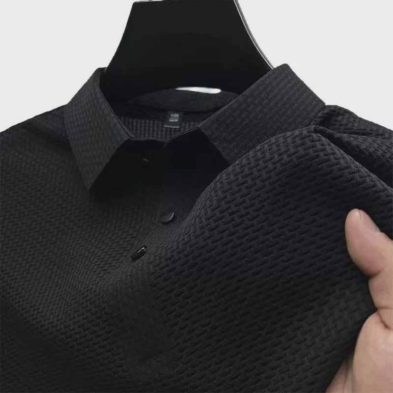 Heren Zomer Polo Shirt Korte Mouw Ademend Sneldrogend Mesh Zakelijk Casual