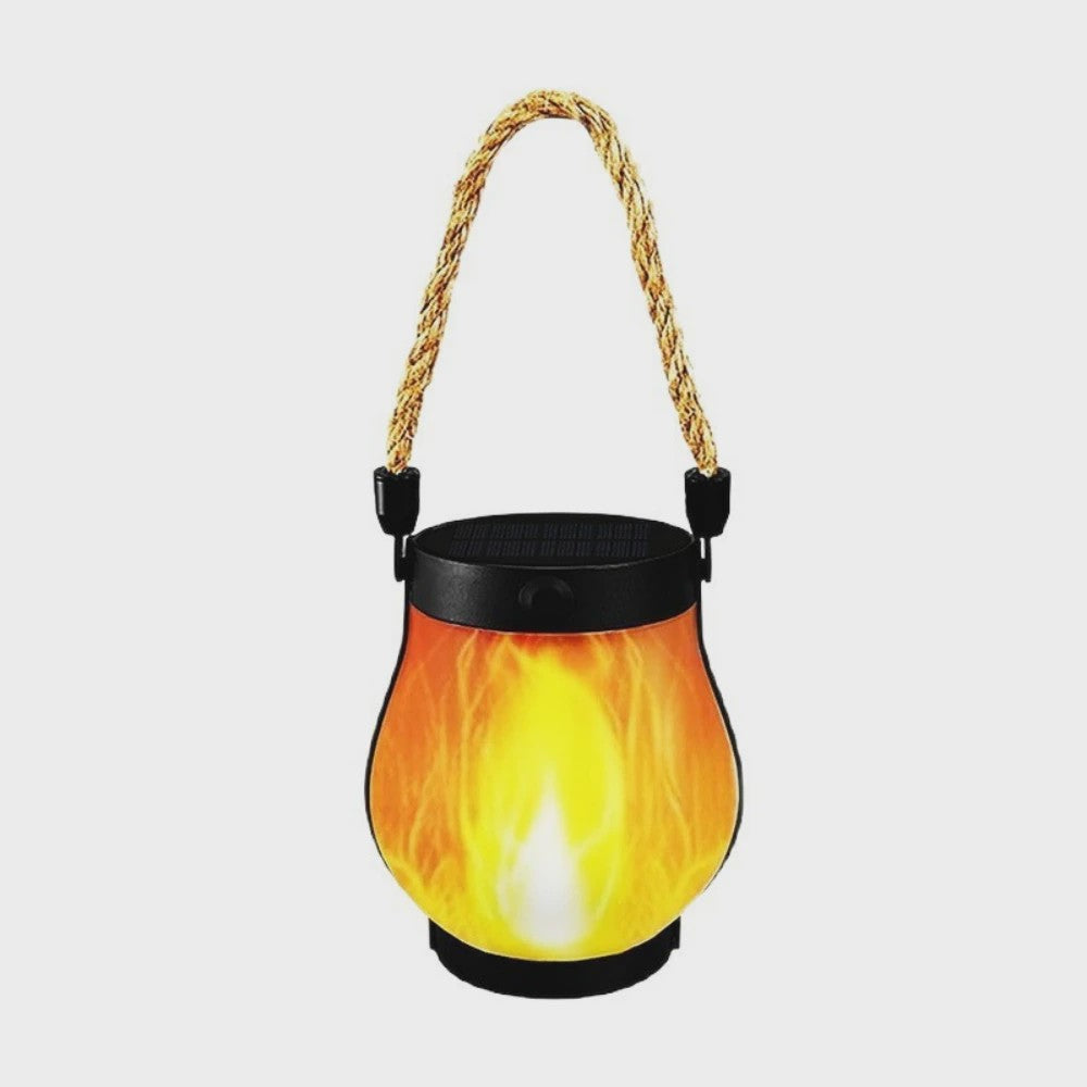 Zonne-energie Vlam Lantaarn - Sfeervolle Decoratie voor Tuin, Terras & Camping