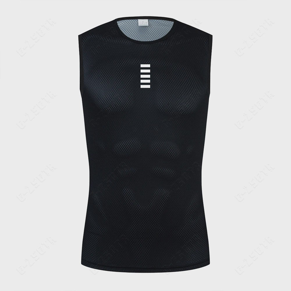 Heren Wielren Base Layer - Sneldrogend en Reflecterend Sportonderhemd
