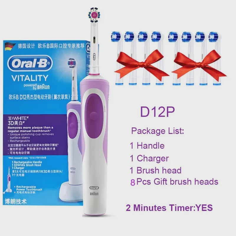 Oral-B Vitality 3D White Elektrische Tandenborstel - Roterende Reiniging & Inductieladen