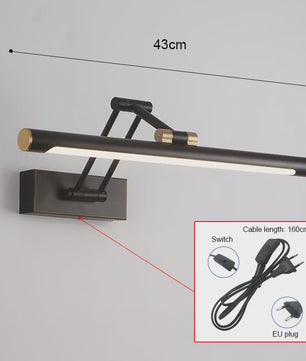 Moderne LED Spiegel Lamp - Wandlamp Badkamer/Slaapkamer - 43cm/58cm