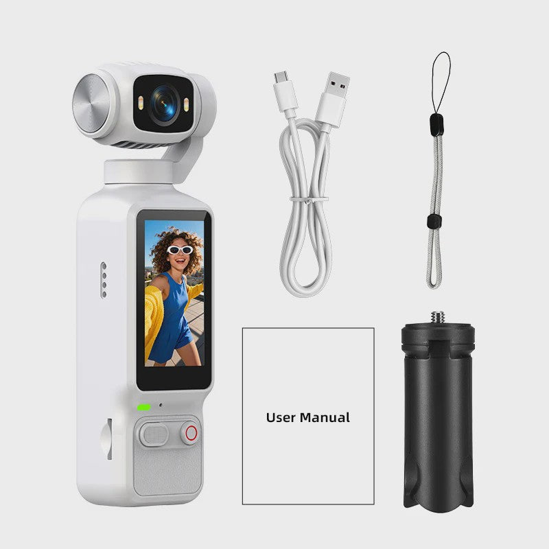 Ourlife 4K Action Camera met 180° Roteerbare Lens & 1.97" Scherm - Perfect voor Vlogs & Sport
