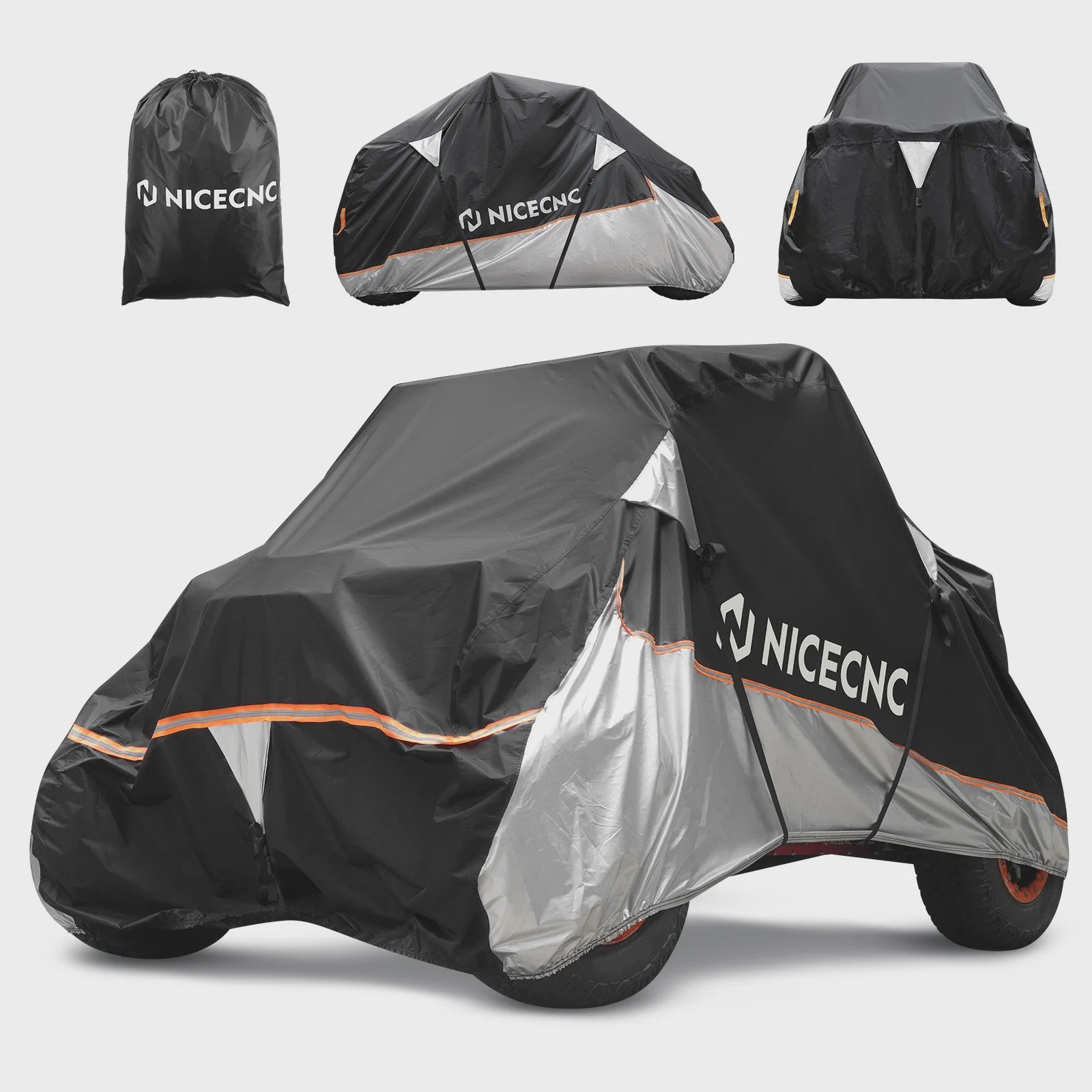 Waterdichte Heavy Duty UTV Cover voor 2-zitter Can-Am X3, Kawasaki KRX1000, Honda Talon, RZR XP1000 - 420D Materiaal