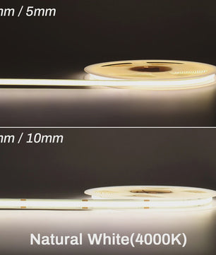 Flexibele COB LED Strip 12V/24V - Hoge Dichtheid, Dimbaar, 3mm/5mm Breedte, RA90