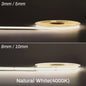 Flexibele COB LED Strip 12V/24V - Hoge Dichtheid, Dimbaar, 3mm/5mm Breedte, RA90
