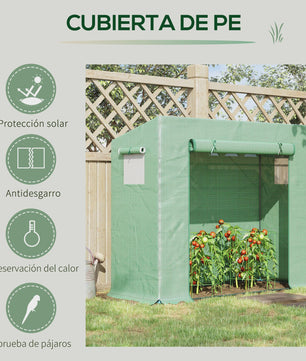 Outsunny Kleine Kweekkas met Ramen voor Tomaten en Planten