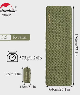 Naturehike Opblaasbaar Slaapmatje R3.5 - Ultralicht & Vochtwerend voor Kamperen