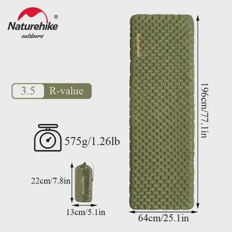 Naturehike Opblaasbaar Slaapmatje R3.5 - Ultralicht & Vochtwerend voor Kamperen