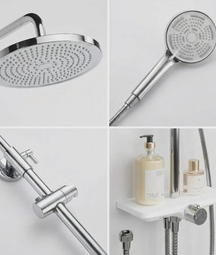 Thermostatische Douchekraan met Regendouche en Handdouche - Badkamer Douchesysteem
