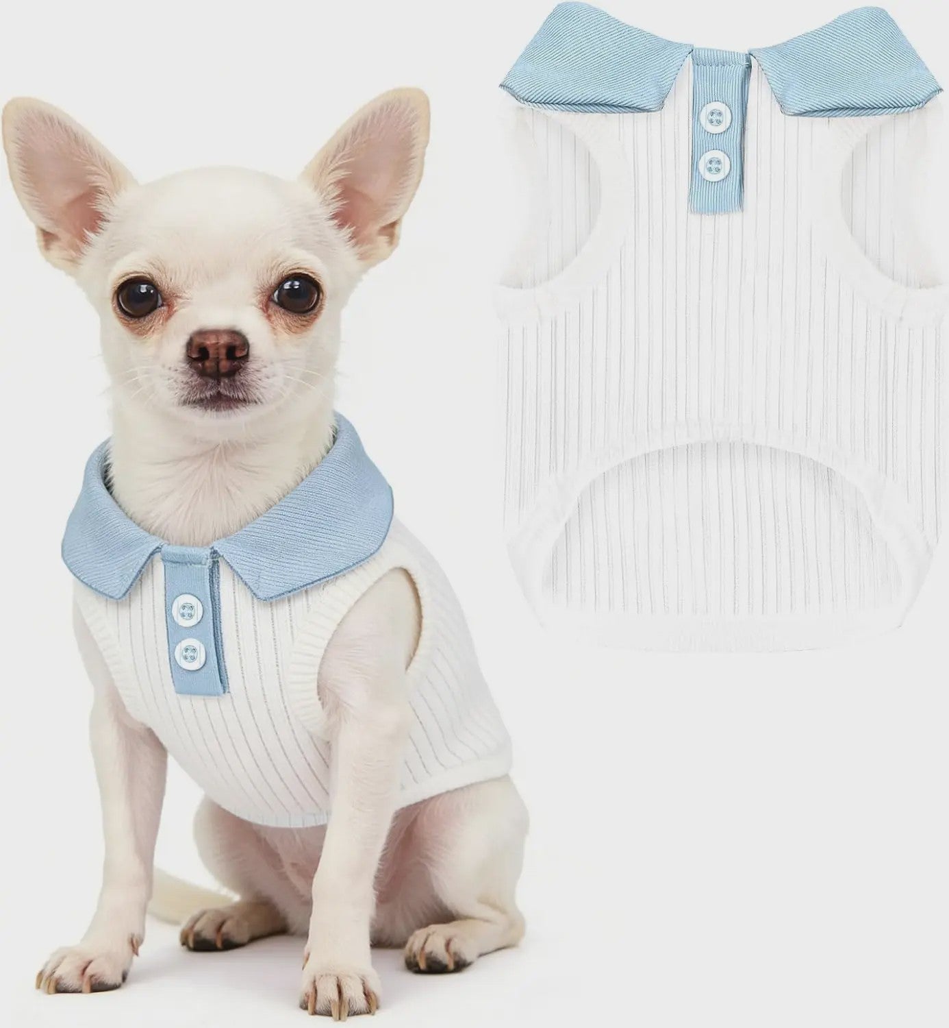 Ademend Hondenshirt met Bordeaux Kraag - Comfortabele Stretch Tanktop voor Kleine Honden