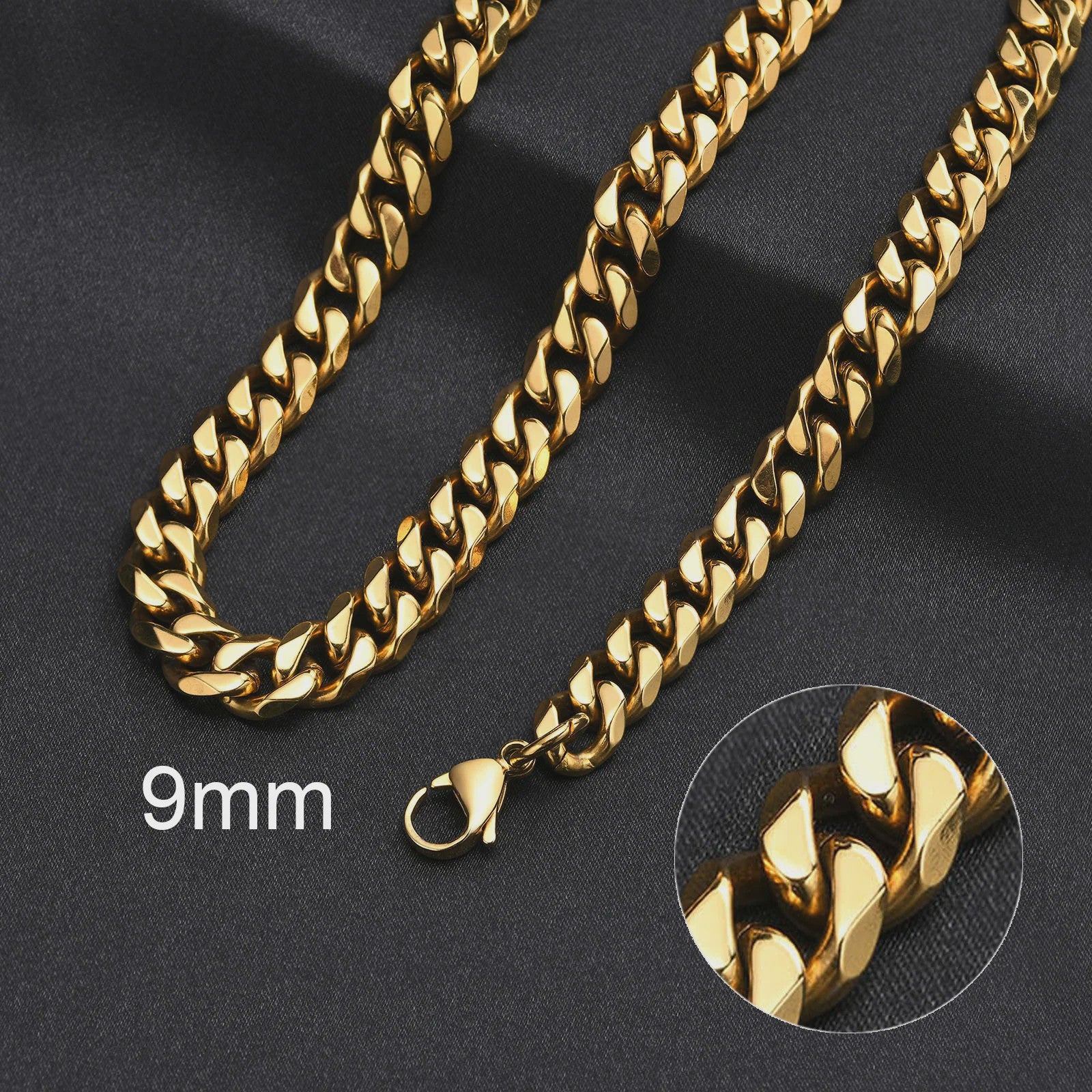 Klassieke Cuban Chain Ketting Heren Dames - Roestvrij Staal (3-11mm)