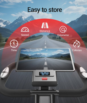 UMAY 5-in-1 Opvouwbare Hometrainer met Rugleuning, 8 Weerstandsniveaus & Weerstandsbanden