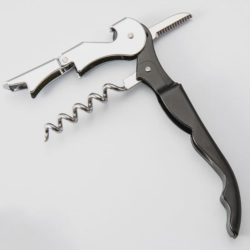 Roestvrijstalen Multifunctionele Kurkentrekker & Flesopener - Zilverkleurig