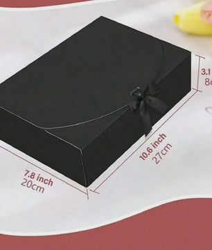 Luxe Zwarte Cadeaubox met Lint - Perfect voor Bruidsmeisjes, Afstuderen & Speciale Gelegenheden