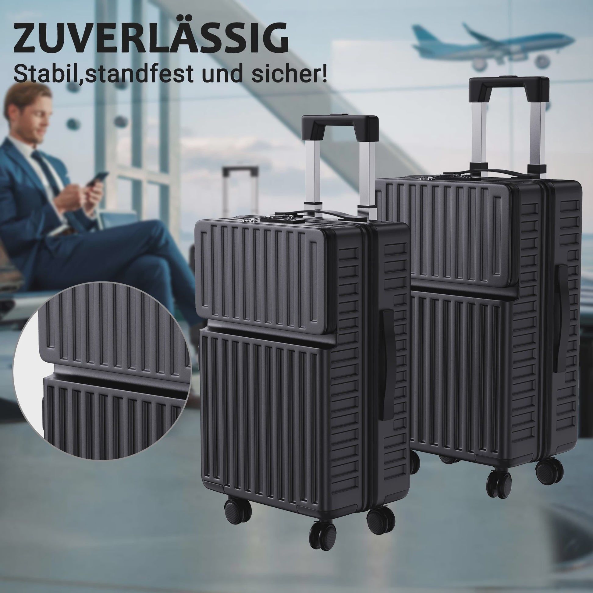 2-delige ABS Hardcase Koffer Set met TSA Slot - 20" & 24" Spinner Trolleys