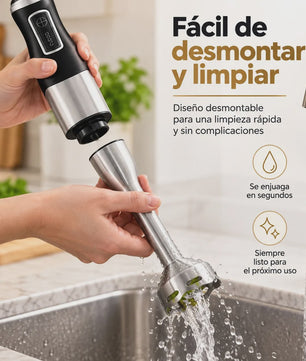 Krachtige 1500W Staafmixer met Turbo, RVS Bladen & Afneembare Arm - Ideaal voor Smoothies, Soepen en Sauzen