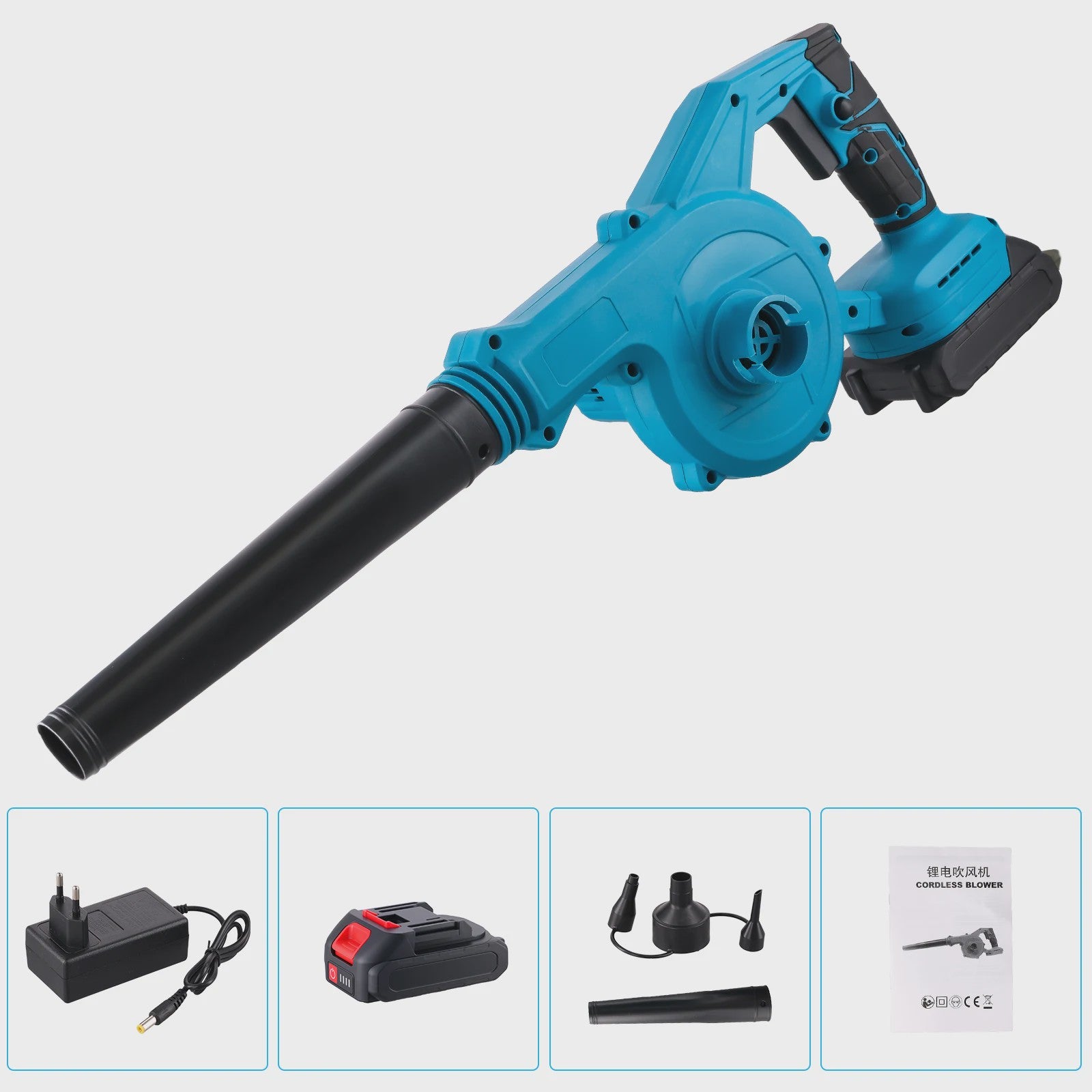 Draadloze Bladblazer - Krachtig Elektrisch, Compatibel met Makita 18V Accu's (BL1850/BL1840/BL1830)