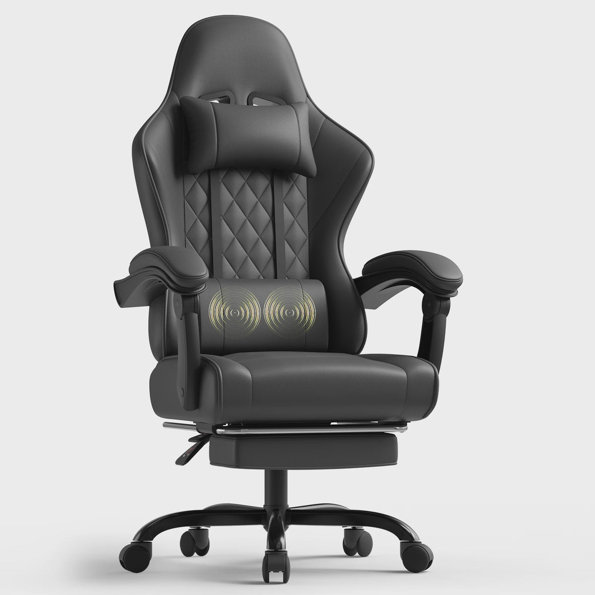 Ergonomische Gaming Stoel In Hoogte Verstelbaar met Massage Lendesteun en Voetensteun