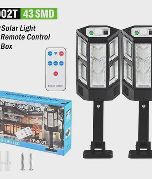 Krachtige LED Solar Buitenlamp met Bewegingssensor - Tuin, Terras, Garage