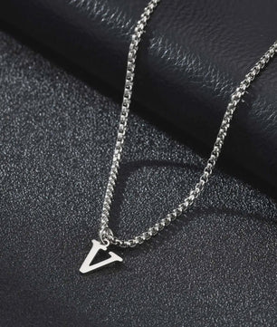 Vnox RVS Letter Ketting Heren - Kies Uw Initiaal - Waterdicht & Minimalistisch